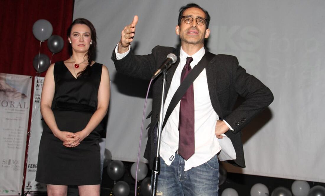 Itari Marta y Bruno Bichir durante conferencia para presentar la programación 2014 del Foro Shakespeare. FOTO: Archivo