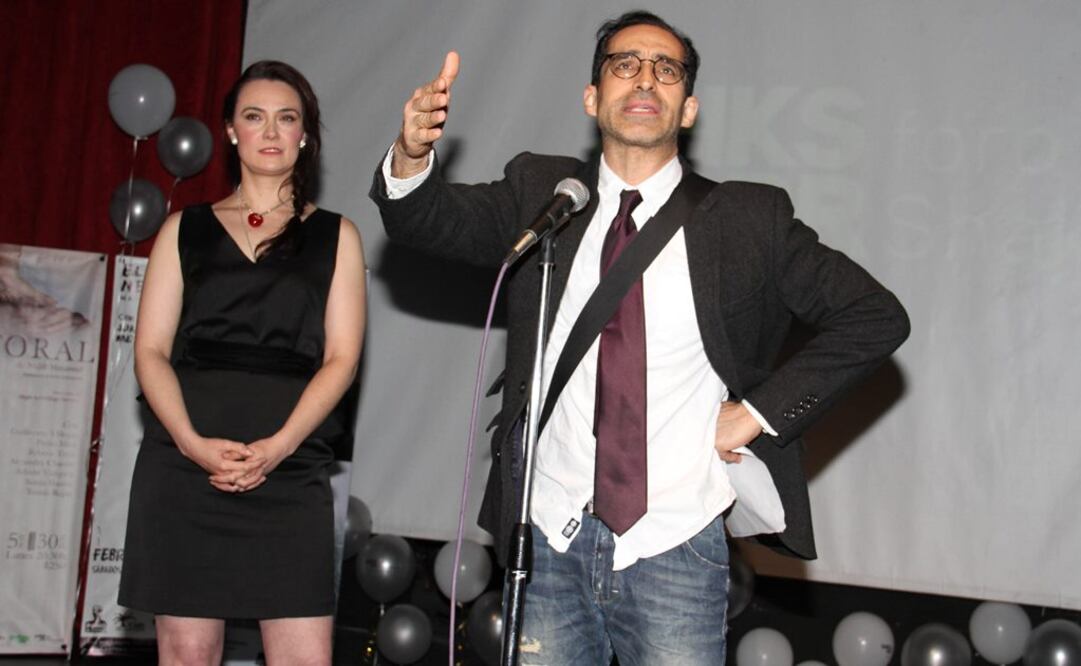 Itari Marta y Bruno Bichir durante conferencia para presentar la programación 2014 del Foro Shakespeare. FOTO: Archivo