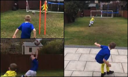 Niño recrea sublimes anotaciones de Maradona y Cristiano Ronaldo