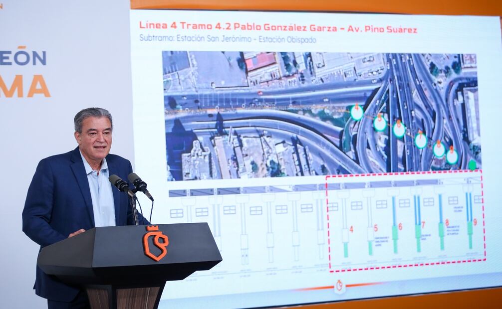 Nuevo León descarta cierres viales en Gonzalitos por obras de la Línea 4 del Metro. Foto: Especial