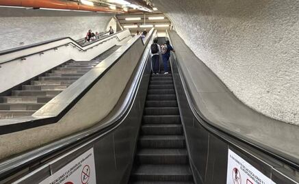 Adrián Rubalcava se compromete a reparar 20 escaleras eléctricas del Metro en los próximos días; recorre estaciones de la Línea 7