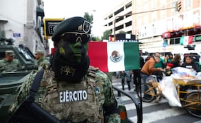Aspectos de los preparativos del Desfile Cívico Militar, en las calles del Centro Histórico de la Ciudad de México, este 16 de septiembre de 2026. Foto: Osmar Alvarado/ EL UNIVERSAL
