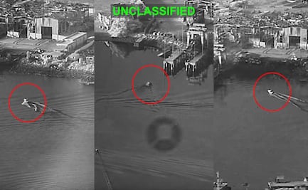 VIDEO: EU ataca centro para submarinos en Irán; usa por primera vez drones marítimos