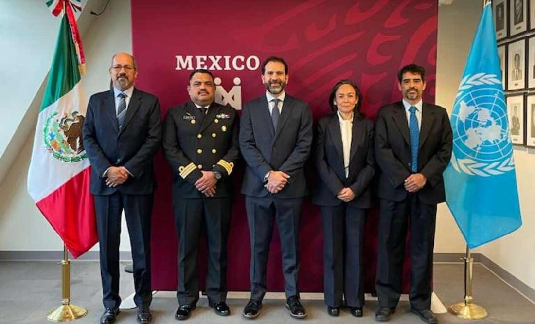 Comparece México ante Comisión de Límites de la ONU para reivindicar su plataforma continental extendida en el Golfo de México. Foto: Tomada de la cuenta de X de @SRE_mx