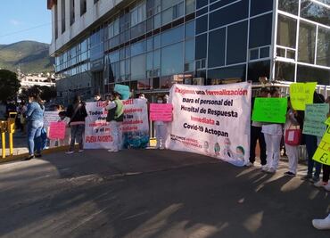 Por bajos salarios protestan enfermeras que atienden Covid-19 en Hidalgo
