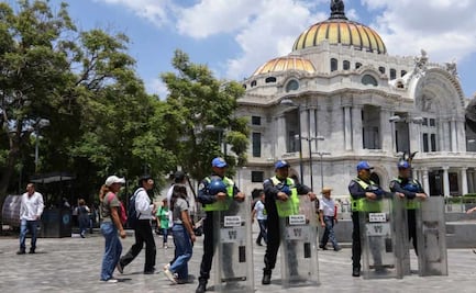 Disminuye protesta por reordenamiento comercial en la Alameda Central; pasillos centrales y fuentes lucen libres de ambulantes