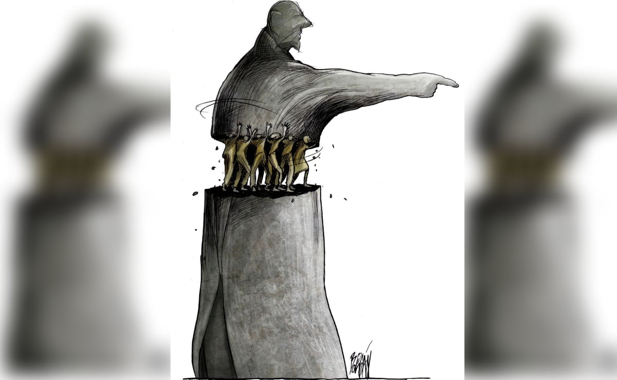 The article title in concise SEO English format is: Boligán Reveals How His Caricature Represents a Leader’s Sculpture in Exclusive Interview