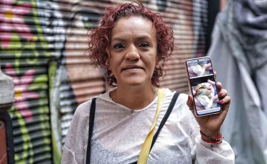 Mujer desalojada de República de Cuba 11 pide ayuda para rescatar a Güero, su gato que quedo atrapado en el edificio 
Foto: Fernanda Rojas