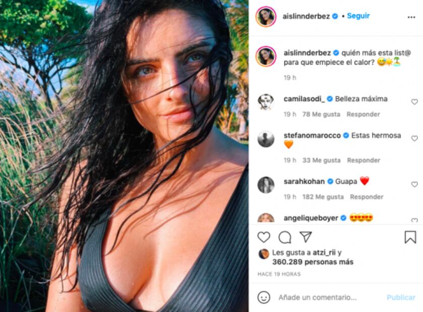 Aislinn Derbez se prepara para los días de sol en bikini