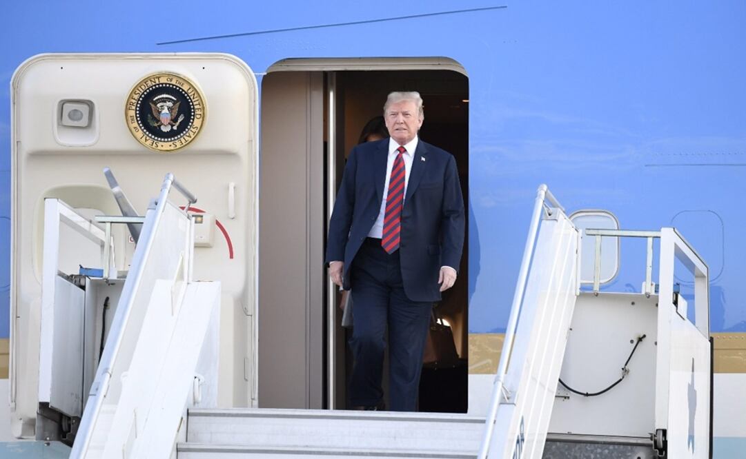 El presidente de EE. UU., Donald Trump, llega a Vantaa, Finlandia. Foto: Reuters