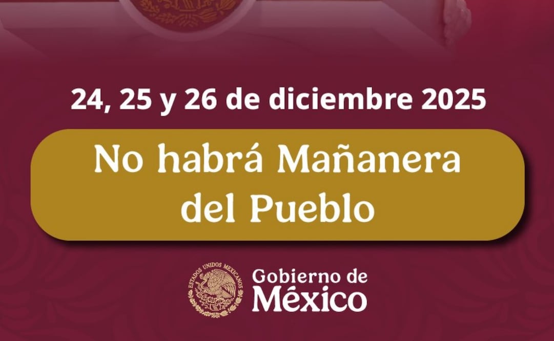 Las conferencias matutinas fueron suspendidas por tres días debido a las celebraciones decembrinas. Foto: especial