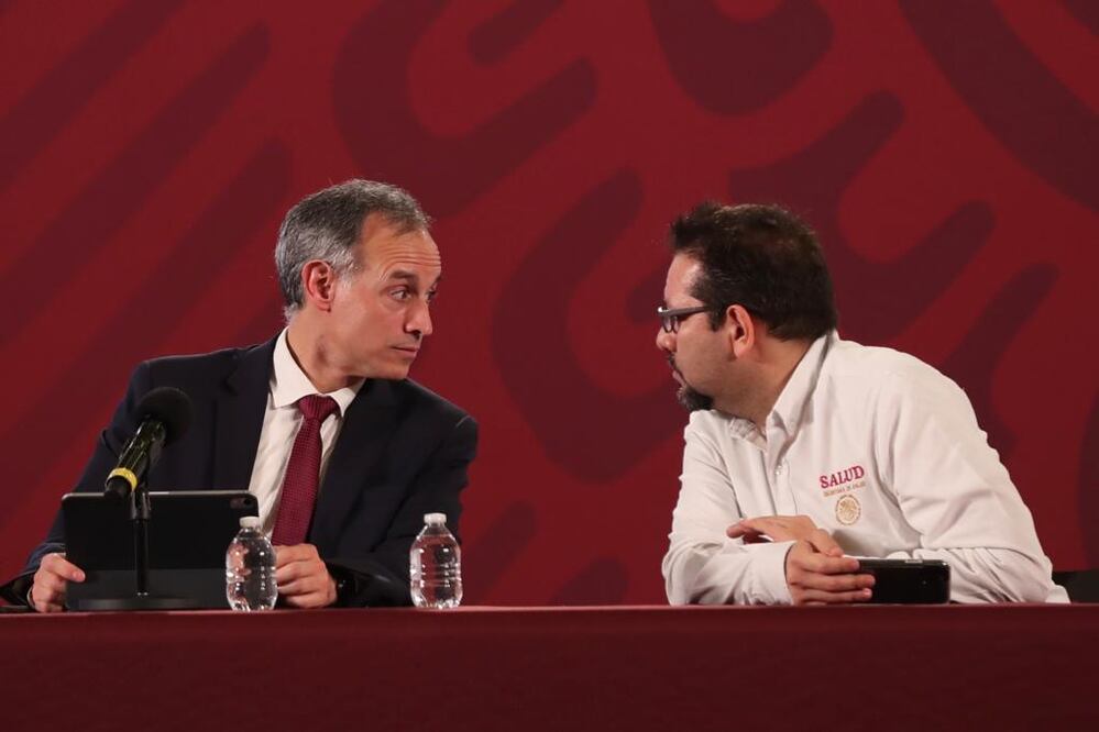 Conferencia de prensa sobre coronavirus en el salón Tesorería de Palacio Nacional. Foto: Valente Rosas
