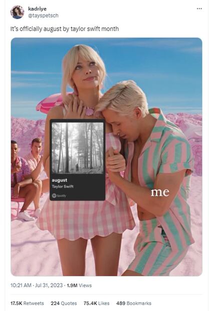 Memes Taylor Swift. Foto: Redes sociales (Twitter)