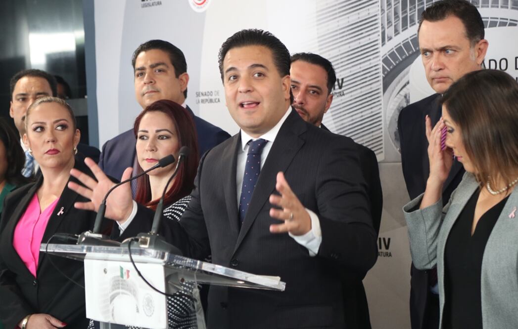 El coordinador del PAN, Damián Zepeda, expresó que el presidente electo se la pasa declarando temas aislados. Foto: Ariel Ojeda/El Universal