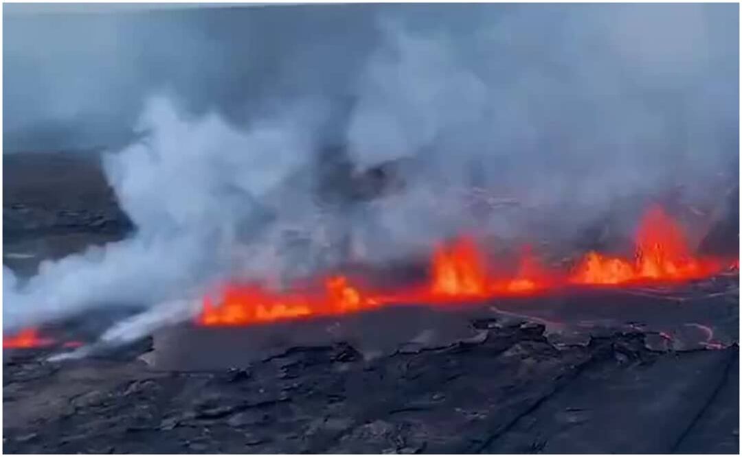 El volcán Kilauea de Hawái, uno de los más activos del mundo, volvió a entrar en erupción alrededor de las 12:30 am del lunes. Foto: Captura de video