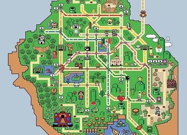 Mapa del Metro de la CDMX inspirado en Super Mario World se vuelve viral