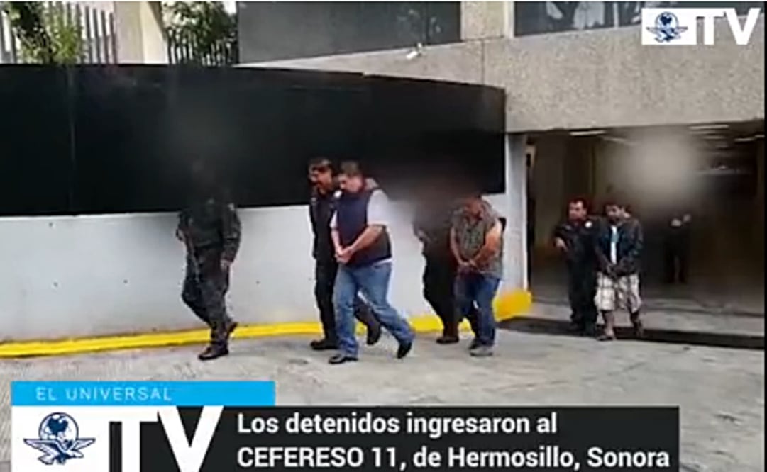 Los detenidos fueron trasladados el pasado 31 de octubre al Cefereso de Hermosillo, Sonora. /Tomada de EL UNIVERSAL TV