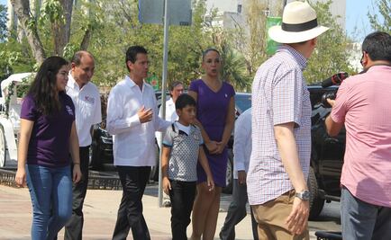 Peña Nieto graba promocional en Yucatán 