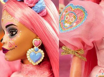 La marca mexicana Pink Magnolia viste de rosa a Barbie Día de Muertos