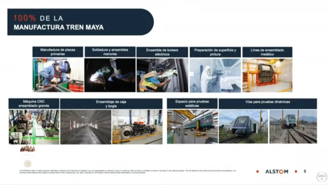 Planta de Ciudad Sahagún donde se construyen los trenes para el Tren Maya. Foto: Especial