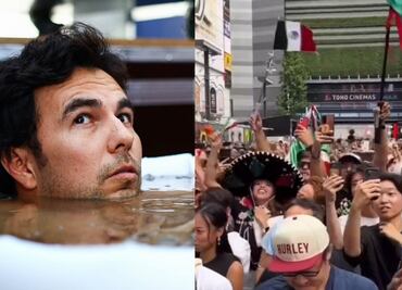 VIDEO: Checo Pérez es sorprendido por una 'invasión mexicana' en Japón