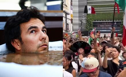 VIDEO: Checo Pérez es sorprendido por una 'invasión mexicana' en Japón