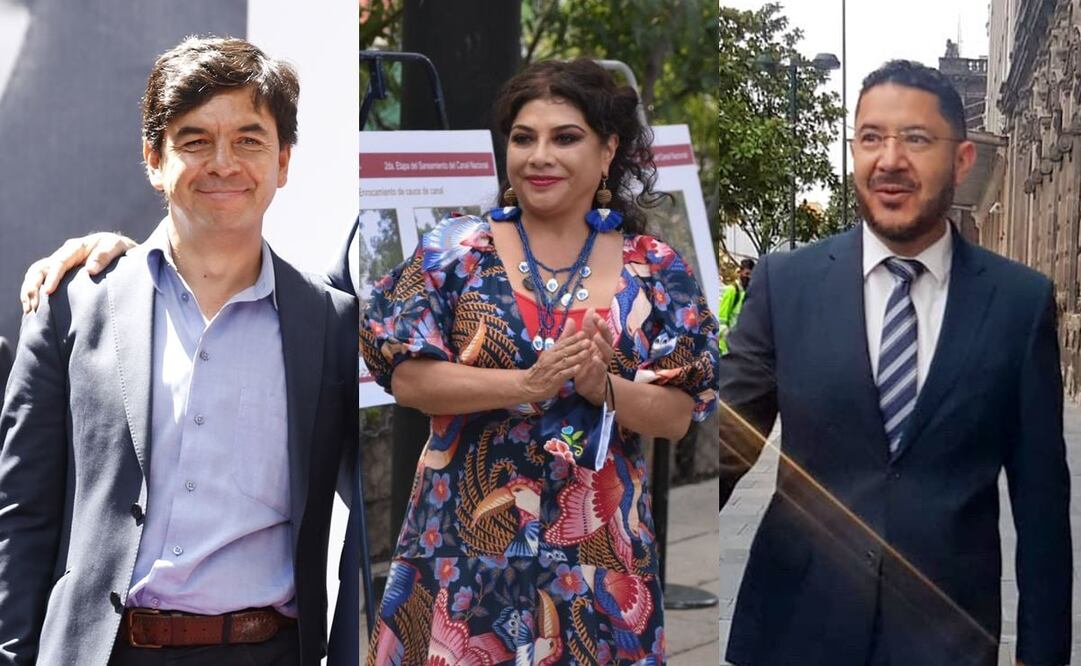 Jesus Ramírez Cuevas, vocero de Presidencia; Clara Brugada, alcaldesa de Iztapalapa y Martí Batres, secretario de Gobierno de la CDMX/ Foto: Especial 
