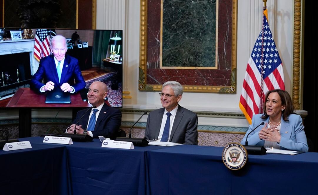 El presidente de los Estados Unidos, Joe Biden, pronuncia un discurso virtual. Foto: EFE 