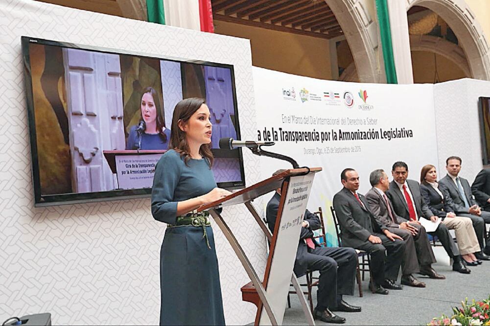 En Durango, Ximena Puente, comisionada presidenta del Inai, aseguró que ha habido avances con los estados para garantizar la rendición de cuentas (ESPECIAL)