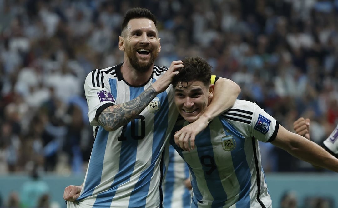 Messi y Julián Álvarez celebrando el segundo gol ante Croacia - FOTO: EFE