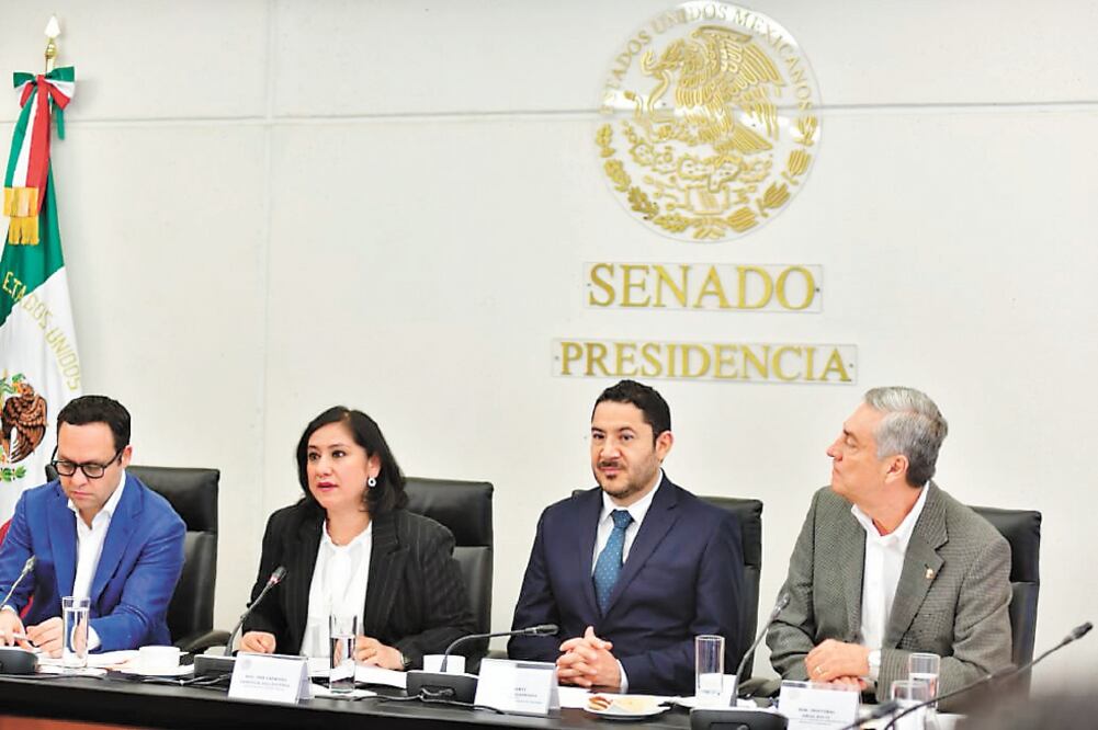 La secretaria de la Función Pública (SFP), Eréndira Sandoval , tuvo una reunión con legisladores (TOMADA DE TWITTER)