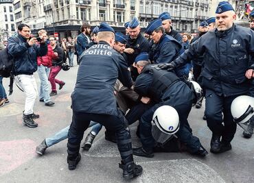 Tensión en Bruselas por manifestaciones