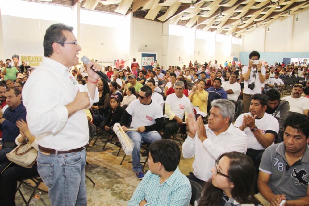 Marco Mena, candidato al gobierno de Tlaxcala por el PRI-PVEM, se reunió con más de mil agremiados de la Confederación Regional Obrera Mexicana (ESPECIAL)
