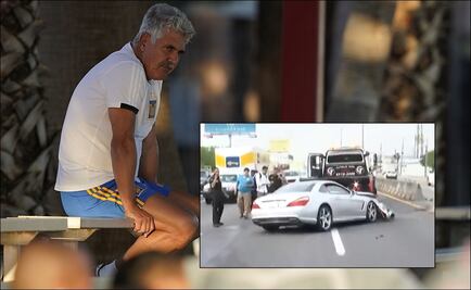 'Tuca' Ferretti tiene fuerte accidente en la carretera