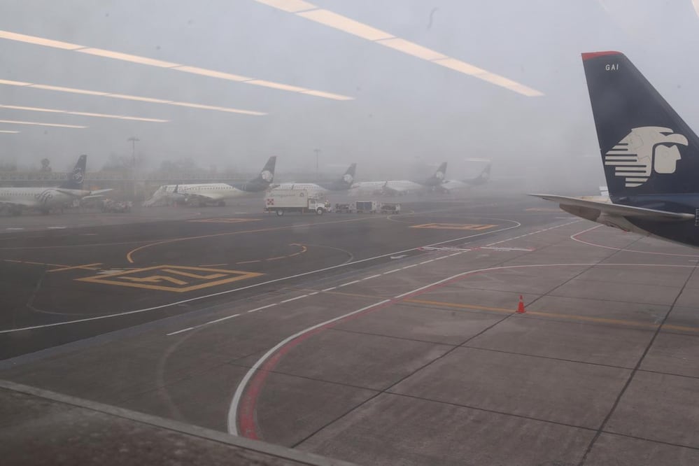 Banco de niebla en el aeripuerto. Foto: Nadya Murillo