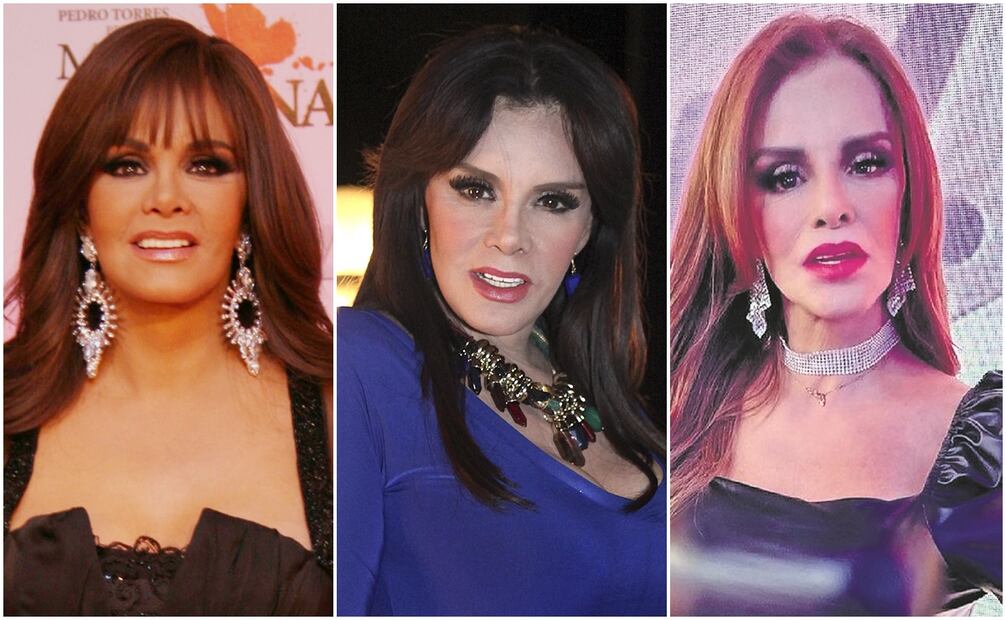 Lucía Méndez en 2008, 2014 y 201 respectivamente. Fotos: Archivo EL UNIVERSAL e Instagram luciamendezof