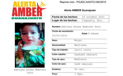 Raptan a menor de 8 meses en la carretera Irapuato-León