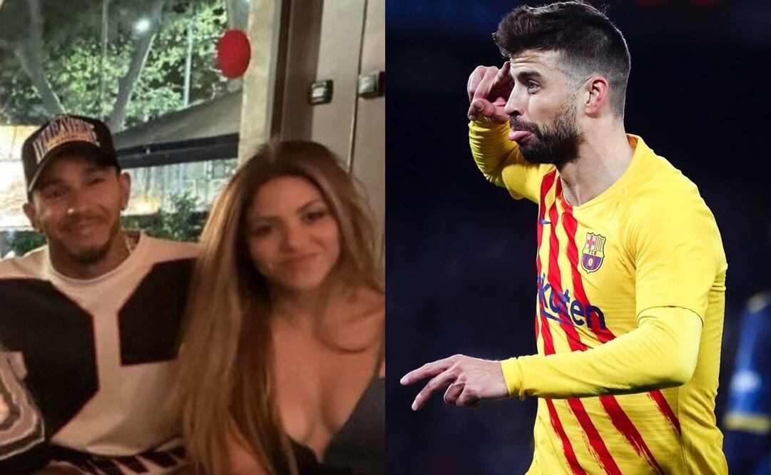 Lewis Hamilton, Shakira y Gerard Piqué - Foto: Especial