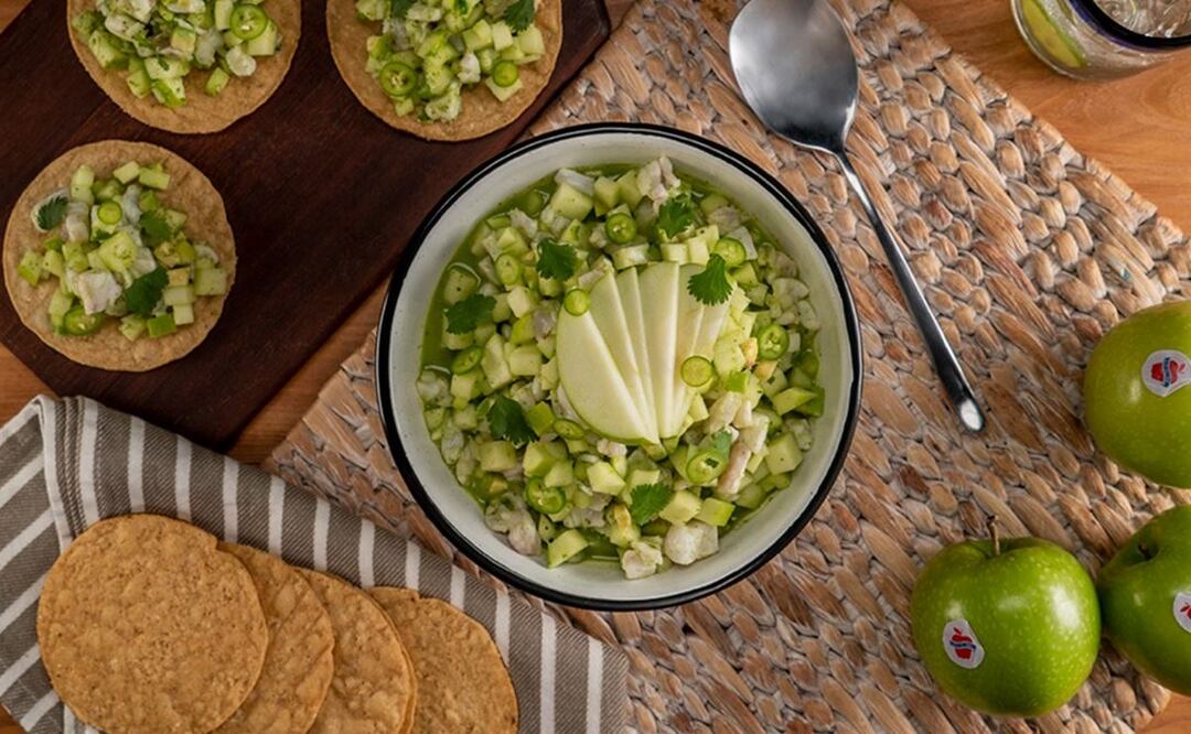 Aprende a preparar Ceviche de Manzana. Foto: Cortesía Manzanas Washington