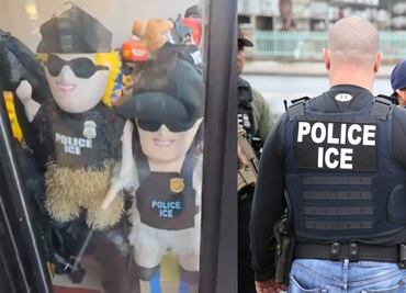 Redadas migratorias en EU; lanzan piñatas de agentes de ICE y video se viraliza