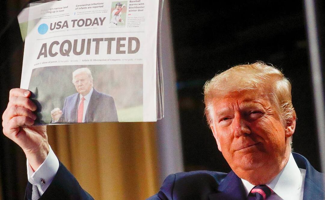 El presidente de Estados Unidos, Donald Trump, en el Desayuno Nacional de Oración, en Washington (Foto: Reuters)