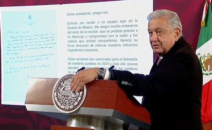 AMLO da a conocer una carta de Biden en la que le agradece los esfuerzos en materia migratoria de México