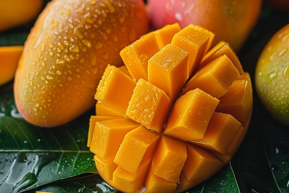 El color, la textura y el aroma te pueden ayudar a saber si el mango está maduro. Foto: Freepik