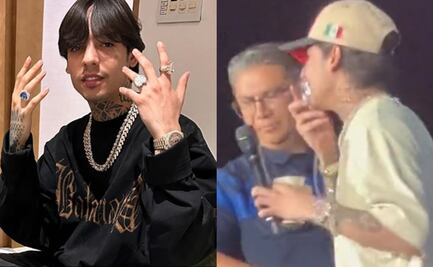 Natanael Cano causa impacto al utilizar un tanque de oxígeno durante su concierto: Esta fue la razón