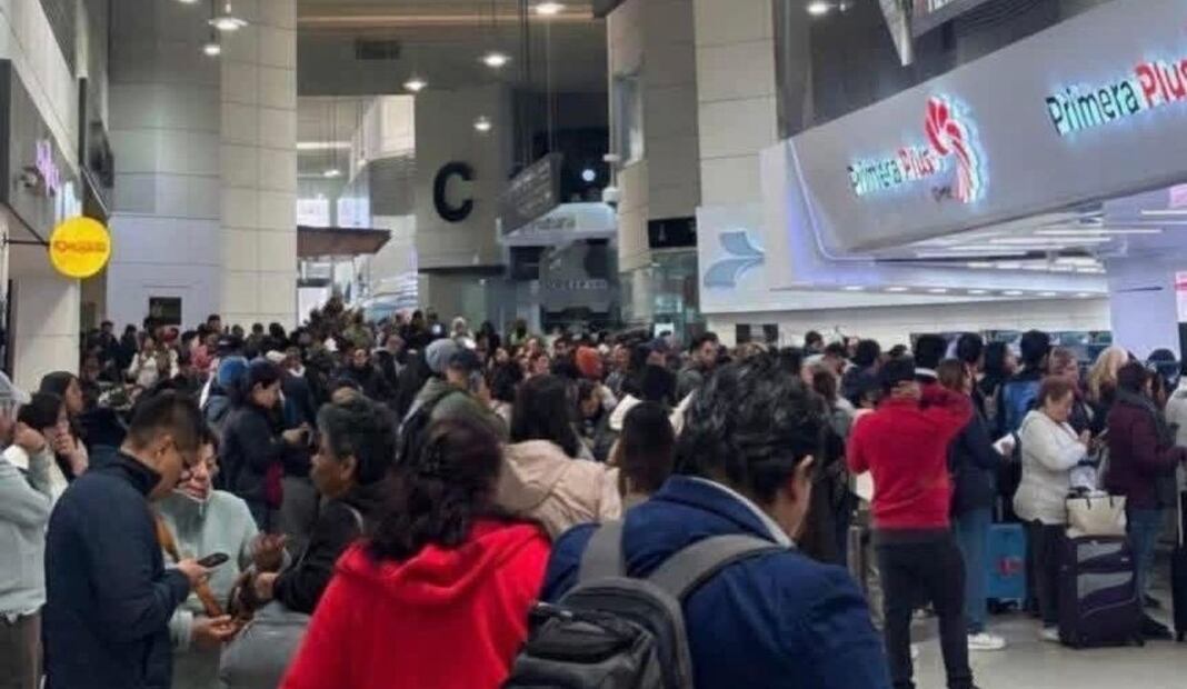 Operativos en terminal de autobuses de SLP. Foto: Especial