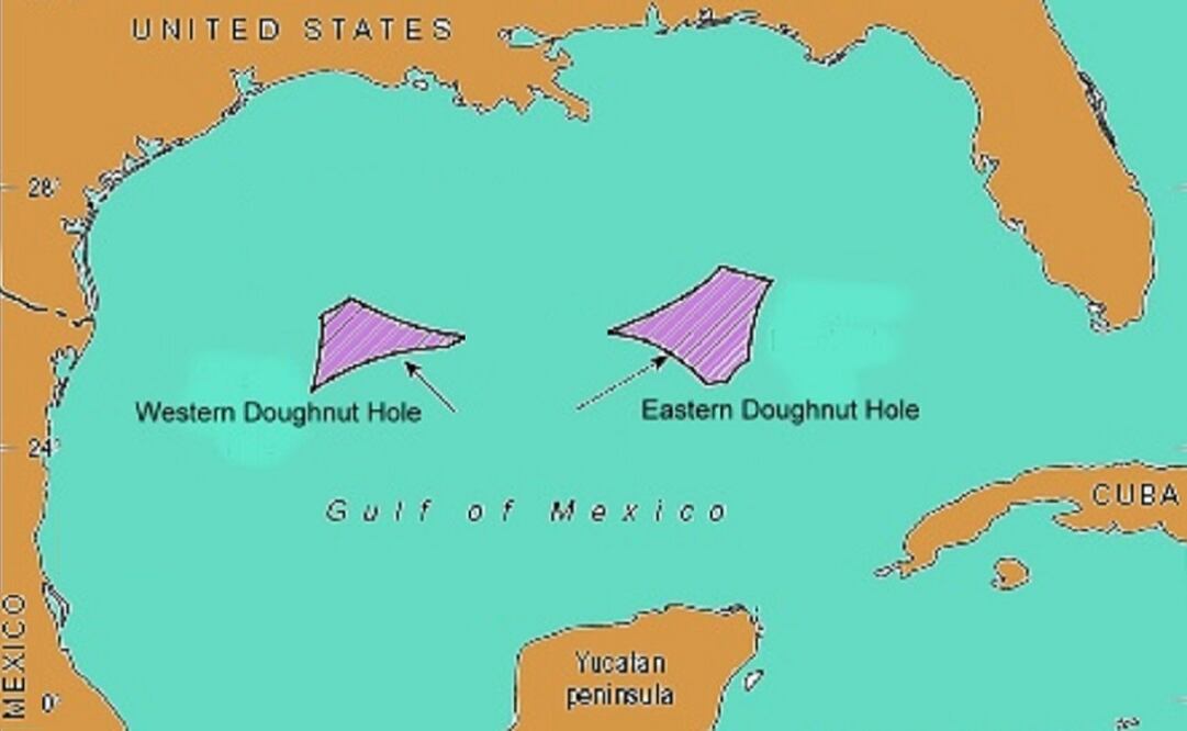 The so-called "doughnut holes" are an area in the waters of the Gulf of Mexico that have oil and gas deposits but no clear boundaries. (Photo: Special)