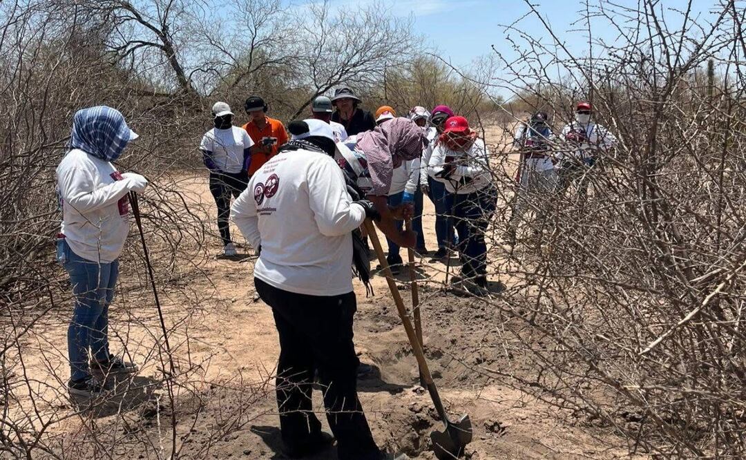 En el segundo día de rastrillo, Madres Buscadoras hallan dos cuerpos; FGJE amplía investigación en Hermosillo. Foto: Madres Buscadoras de Sonora