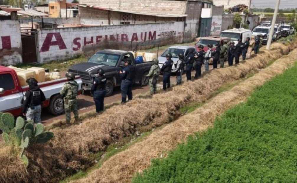 Aseguran siete vehículos con 6 mil 331 litros de hidrocarburo en Tlaxcoapan, Hidalgo; tres tenían reporte de robo.
(31/08/26) Foto: Especial.