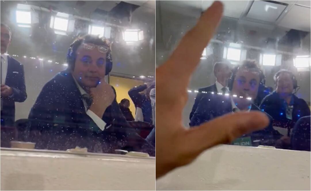 FOTO: Aficionado de Monterrey se burla de David Faitelson - ESPECIAL