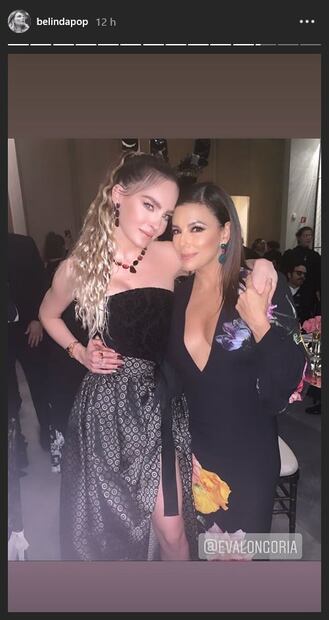Belinda presume look de 70 mil pesos junto a Eva Longoria